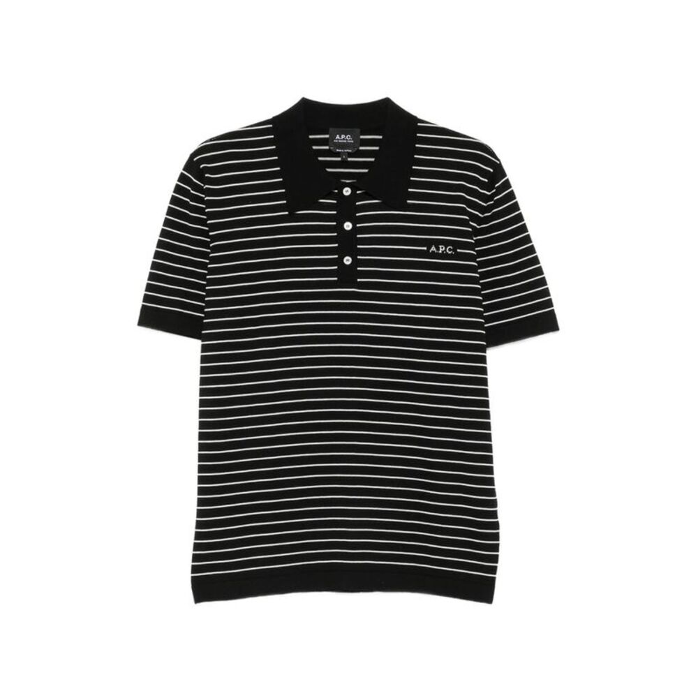 A.P.C. Black Polo Shirts Men